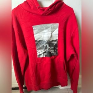 H&M Red “Silence” Hoodie Sz. L